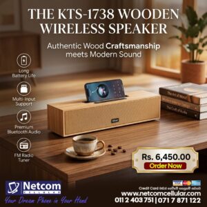 THE KTS-1738 WOODEN WIRELESS SPEAKER
